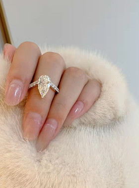 高端克拉纤细戒指女时尚个性925