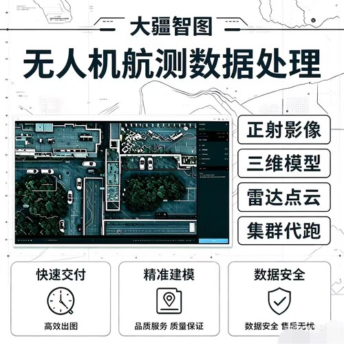 航测数据代跑 大疆智图代跑正射影像 三维模型 集群代跑 雷达点云
