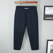 纯棉春秋高端九分休闲裤 弹力 加绒2025新款 男士 宽松直筒锥形秋冬季