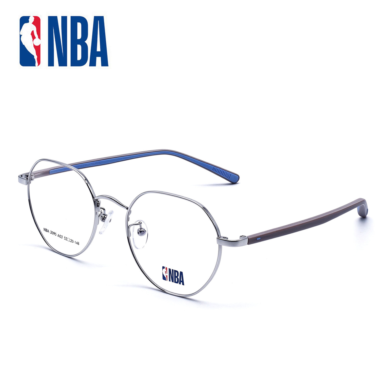 NBA3095 细金属圆框眼镜架文艺复古多边形超轻可配近视防蓝光镜片