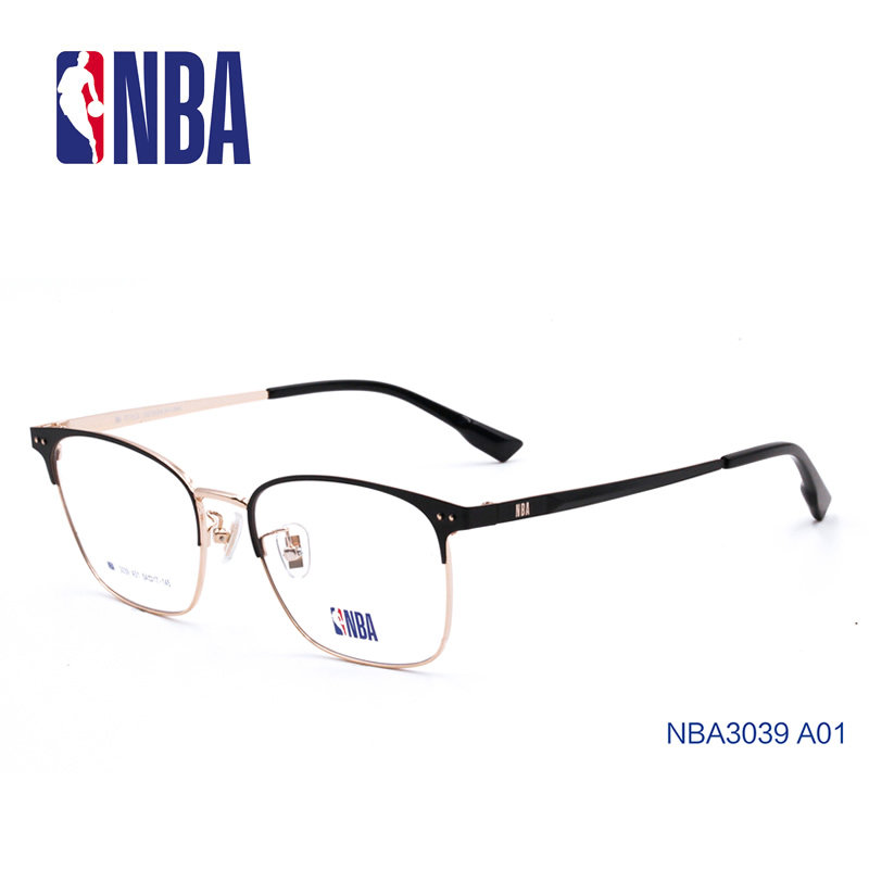 NBA3039 男女潮款可配近视眼镜框架复古大框防蓝光平光金属架全框