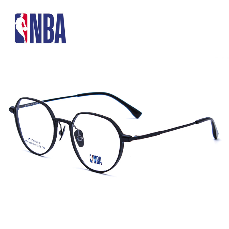 NBA3508 超轻纯钛多边形框近视眼镜架男款平光质感复古文艺眉线框