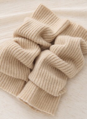 2025秋冬新款100%纯山羊绒袜套针织长筒袜堆堆袜护小腿套保暖长袜