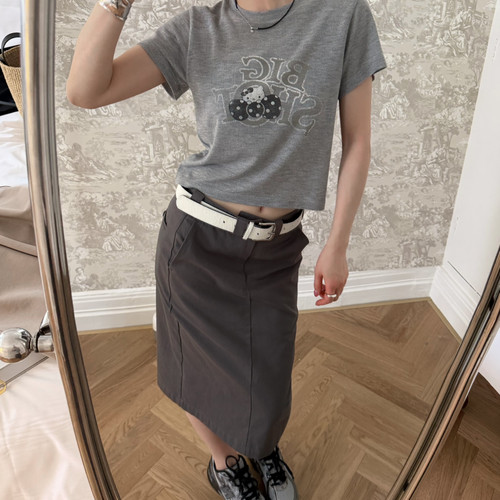 LACHER-26年夏上新韩系小版印花kitty短款短袖T恤371d017