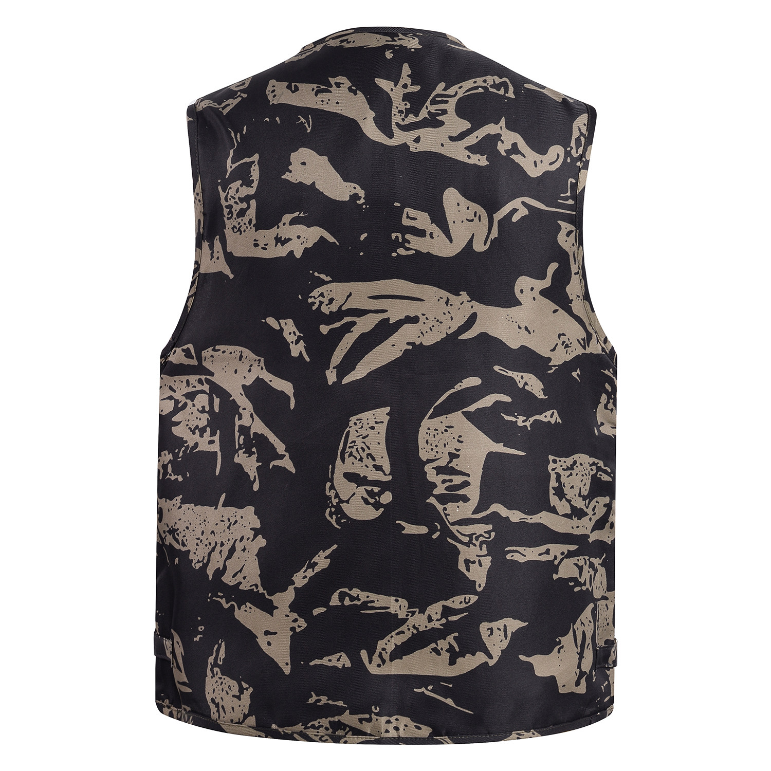 AUTUMN AND WINTER MIDDLE-AGED AND ELDERLY VESTS MENS WORKWEAR FISHING VESTS LARGE SIZES MULTI-POCKETS SHOULDERS NEW HORSE CLIPS WEAR DAD CLOTHES