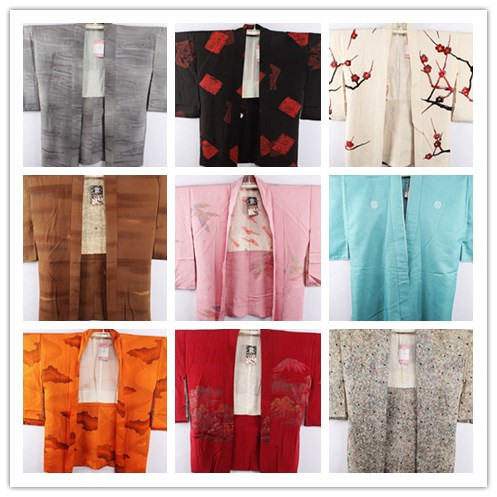 古着vintage传统日本和服纯色印