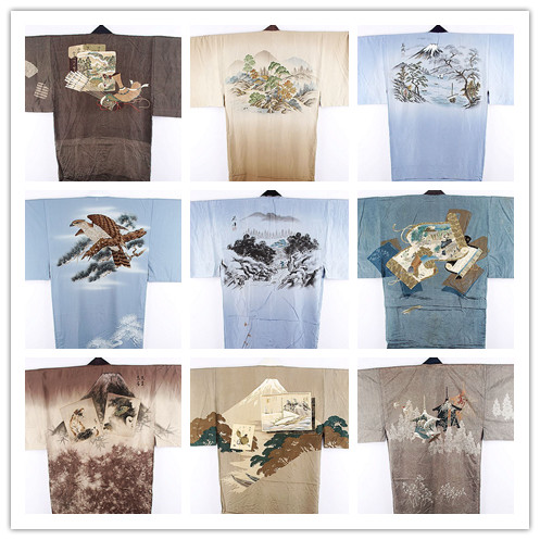 古着vintage 传统日本和服纯色印花浴衣羽织和风舞台宽松外套219