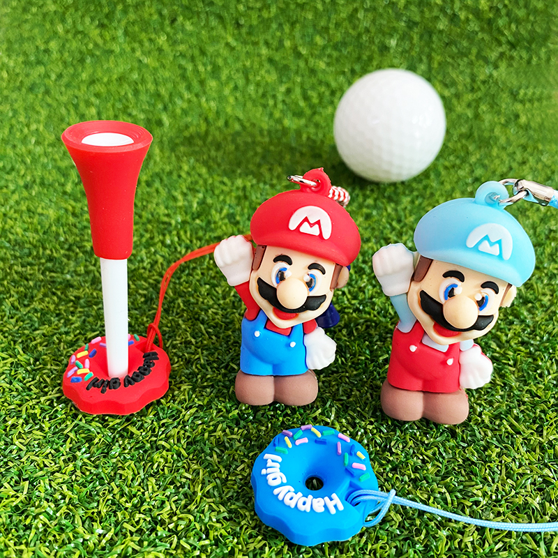 新款高尔夫球钉真汉子卡通挂件83mm塑料球座球梯带球钉套GOLF TEE