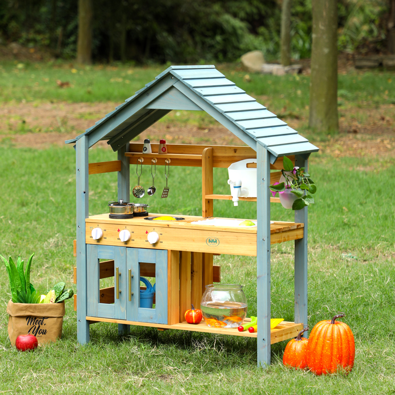 户外露天实木质厨房过家家玩具