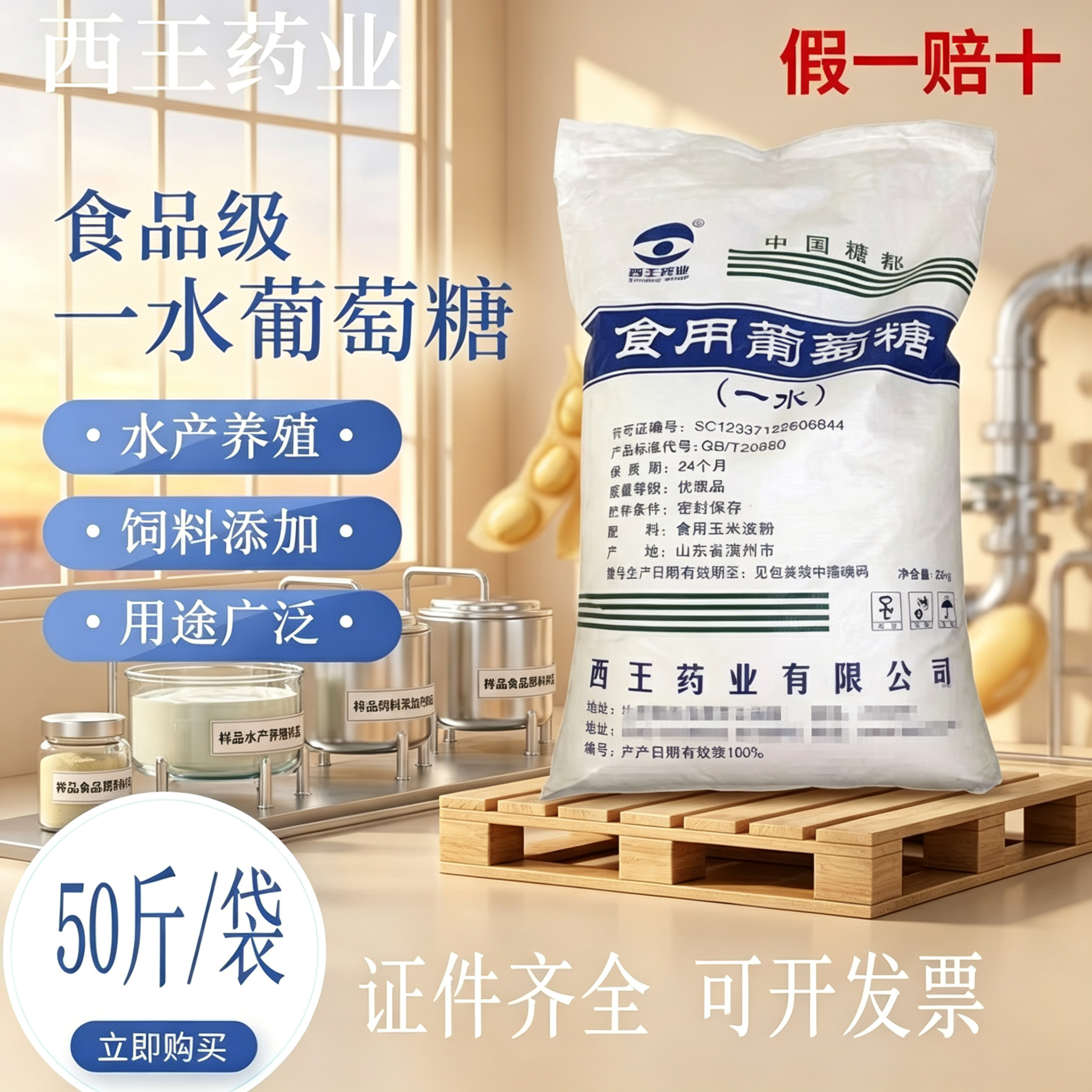 假一赔十食品级一水葡萄糖正品