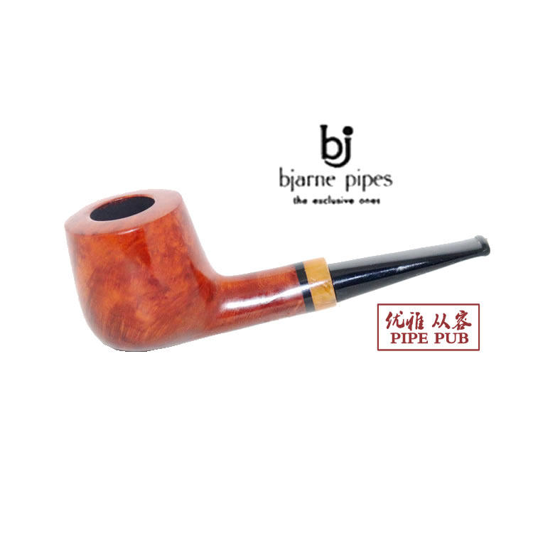 Bjarne Nielsen签名级进口丹麦大师手工石楠木烟斗罐式全新老库存