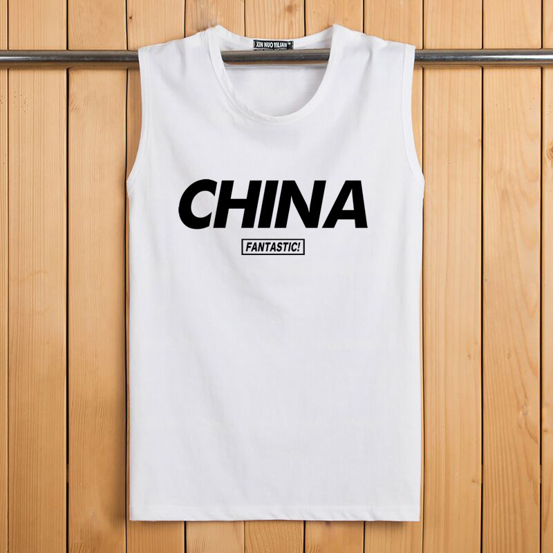 COTTON VEST MENS SLEEVELESS T-SHIRT BASE KOREAN VERSION OF LOOSE WAISTCOAT SUMMER SPORTS BASKETBALL SINGLET TIDE BRAND INS CUT SLEEVES