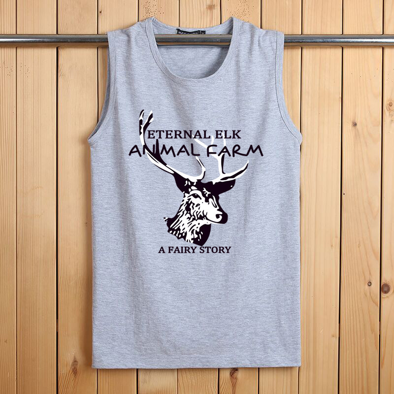 NEW VEST MENS SUMMER PLUS SIZE SLEEVELESS T-SHIRT SPORTS LOOSE T-SHIRT COTTON WIDE SHOULDER BASE MENS ROUND NECK SHOULDER