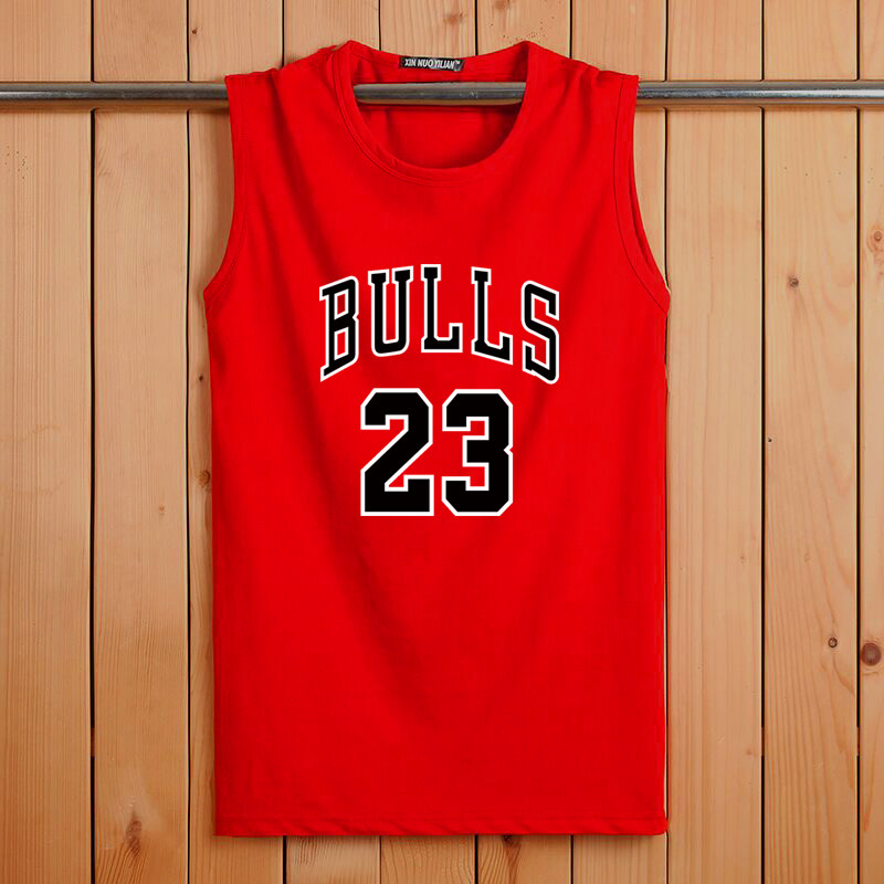 VEST MALE COTTON SLEEVELESS T-SHIRT SPORTS JERSEY NO. 23 JAMES BASKETBALL FITNESS STUDENT BEACH VEST