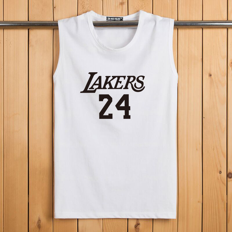 SUMMER VEST MENS SLEEVELESS T-SHIRT COTTON ROUND NECK STUDENT LOOSE VEST XL SPORTS BASKETBALL SHIRT