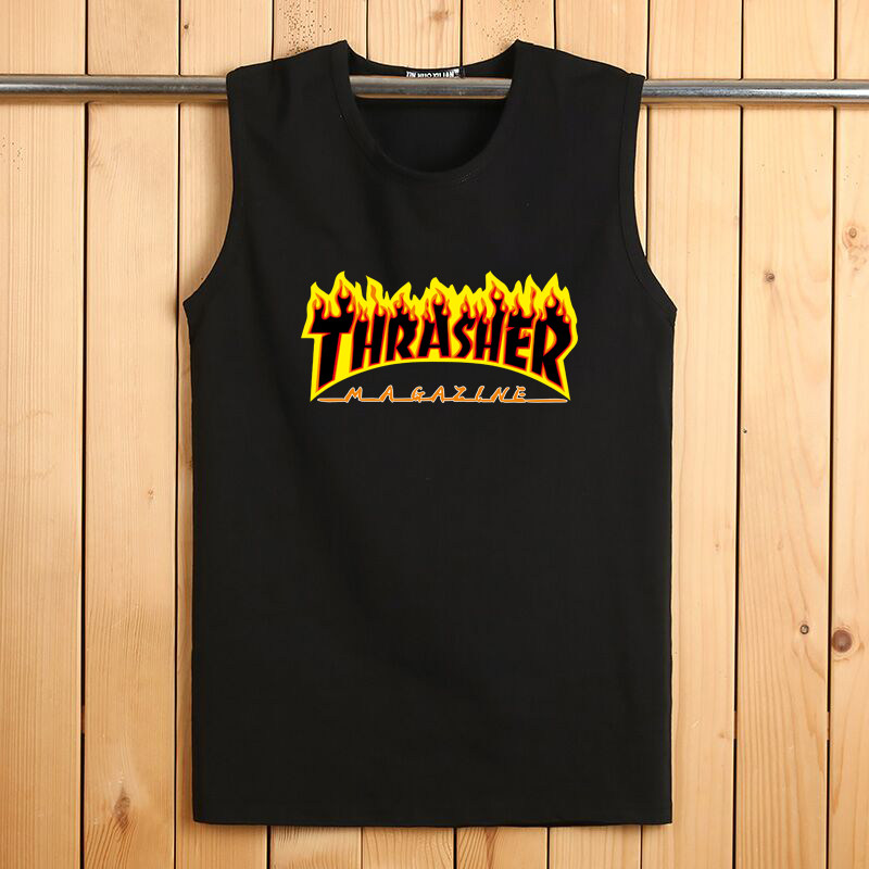 EVERYDAY SPECIALS COTTON SLEEVELESS VEST MENS SPORTS AND LEISURE BEACH WAISTCOAT MENS T-SHIRT LOOSE FITNESS BOTTOMING SHIRT