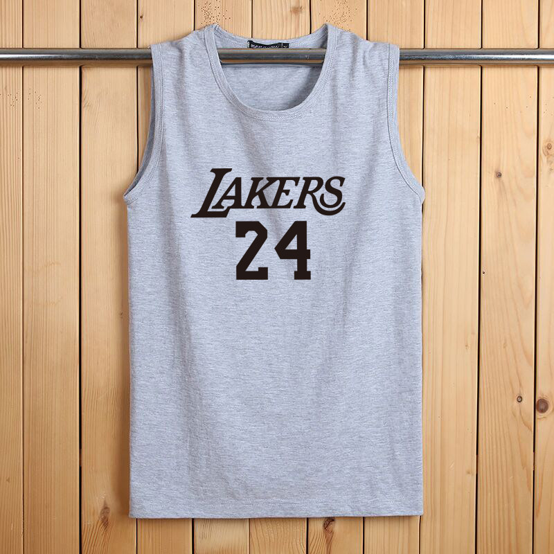 SUMMER VEST MENS SLEEVELESS T-SHIRT COTTON ROUND NECK STUDENT LOOSE VEST XL SPORTS BASKETBALL SHIRT