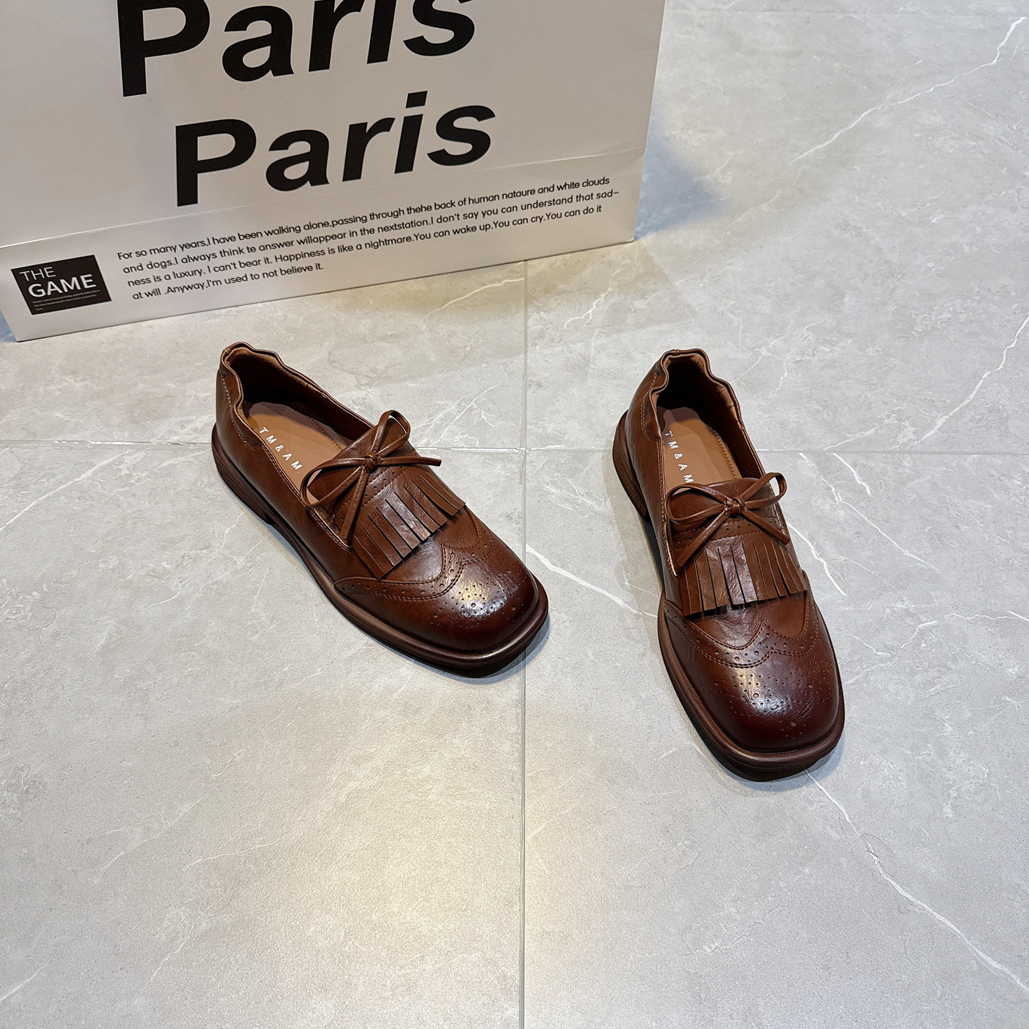 2026早春新款复古英伦风小皮鞋女鞋雕花设计流苏超软平底乐福鞋子,女鞋,牛津鞋/布洛克鞋/德比鞋,淘宝优惠券,粉丝福利购,淘宝优惠卷