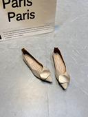 软皮软底方扣浅口温柔平底仙女风瓢鞋 法式 新款 女2026春季 尖头单鞋