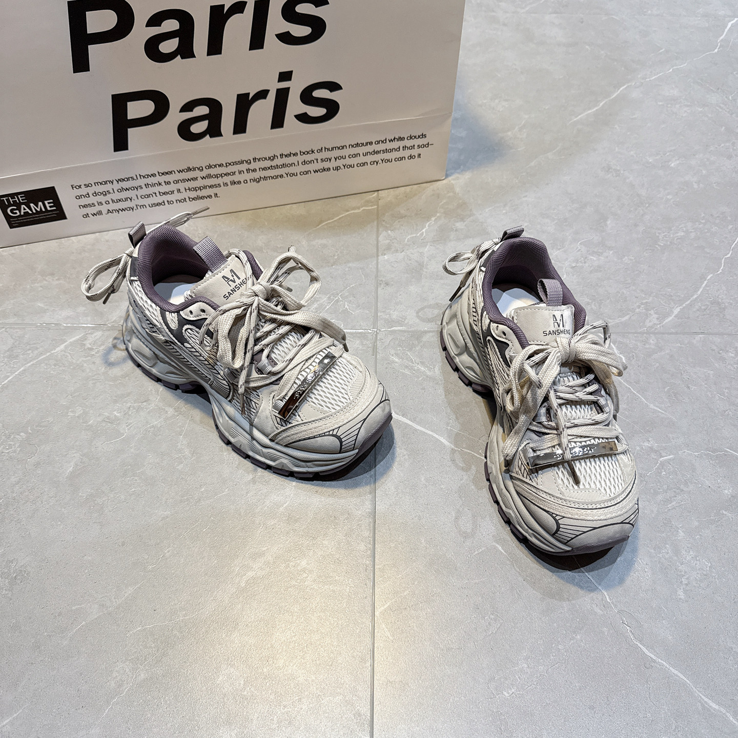 2026春季新款真皮女鞋运动系带休闲百搭舒适个性老爹鞋金属扣单鞋,女鞋,时尚休闲鞋,淘宝优惠券,粉丝福利购,淘宝优惠卷