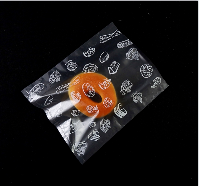 面包袋子烘焙包装半透明塑料现烤袋饭团西点打包袋平口磨砂面包袋