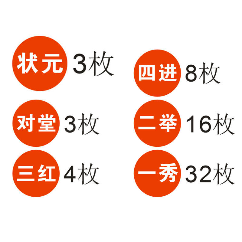 奖品贴博饼道具中秋喜庆不干胶红包厦门贴纸红包骰子