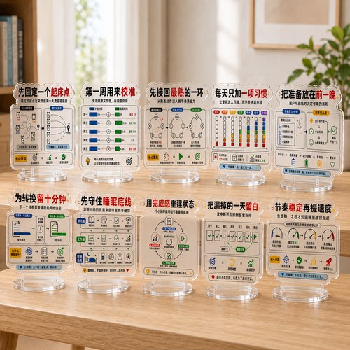新学期先找回节奏亚克力立牌