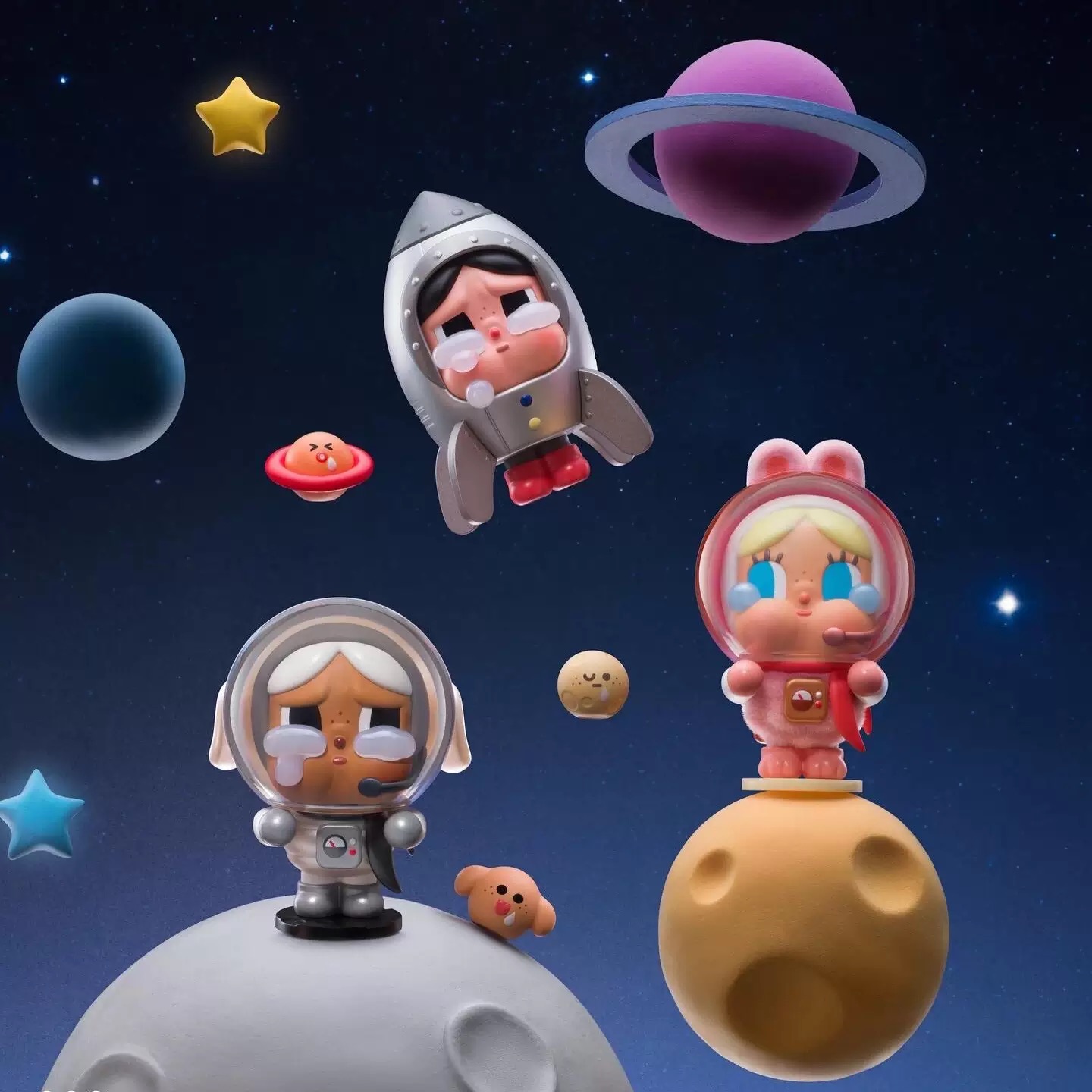 POPMART泡泡玛特CRYBABY哭娃出走的月亮系列手办盲盒摆件礼物女生