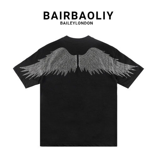 BAIRBAOLIY短袖时尚天使翅膀烫钻