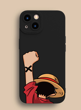 加油路飞适用苹果13手机壳动漫iPhone15promax卡通17/16/14硅胶12/11软壳XR/XS日韩8plus男女款15/14pro全包