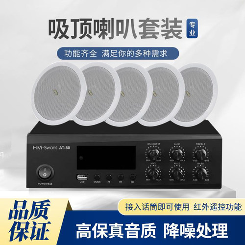 惠威TD206吸顶喇叭AT-80功放