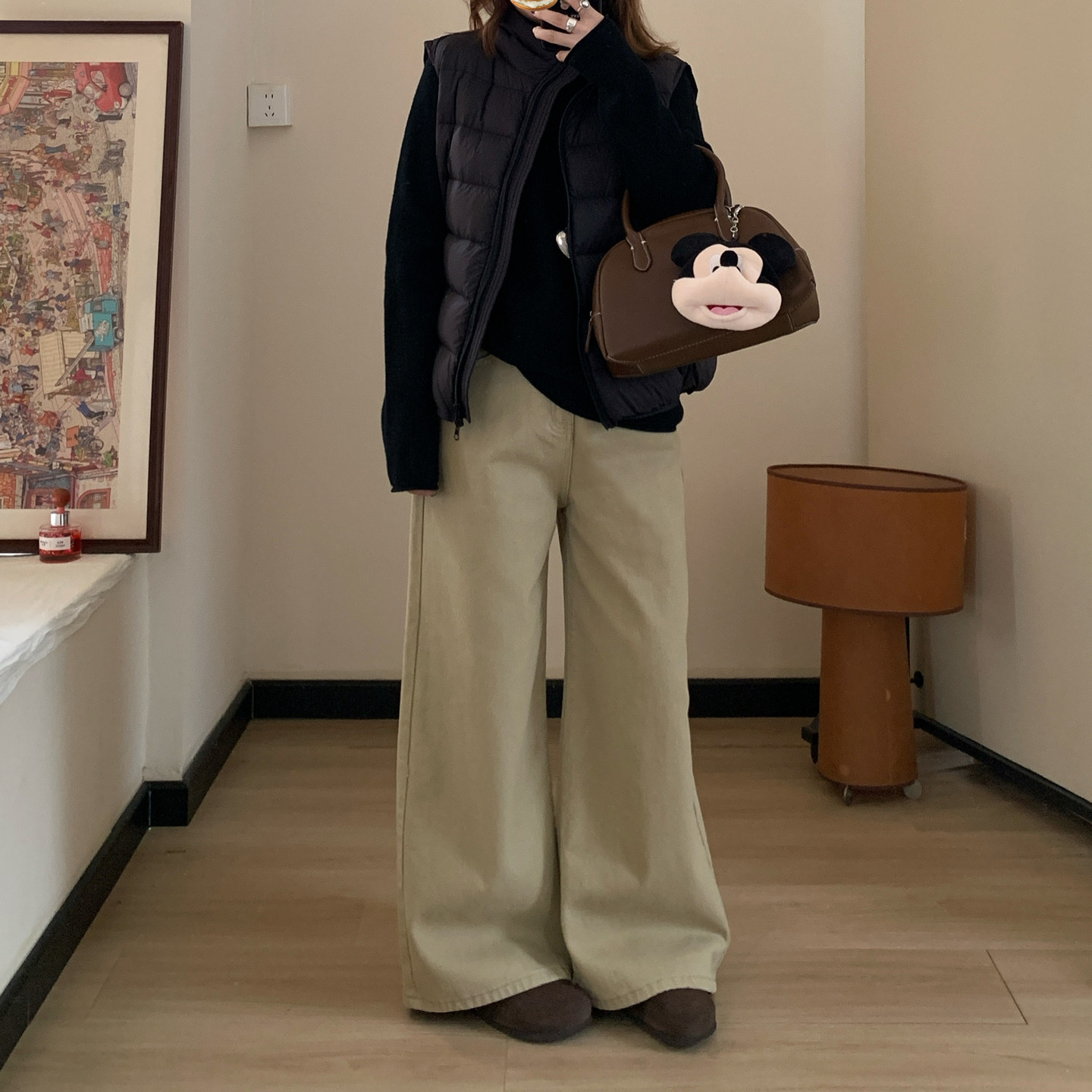 Omang桃喜 美式复古阔腿牛仔裤女秋季2025新款百搭宽松直筒长裤,女装/女士精品,牛仔裤,淘宝优惠券,粉丝福利购,淘宝优惠卷