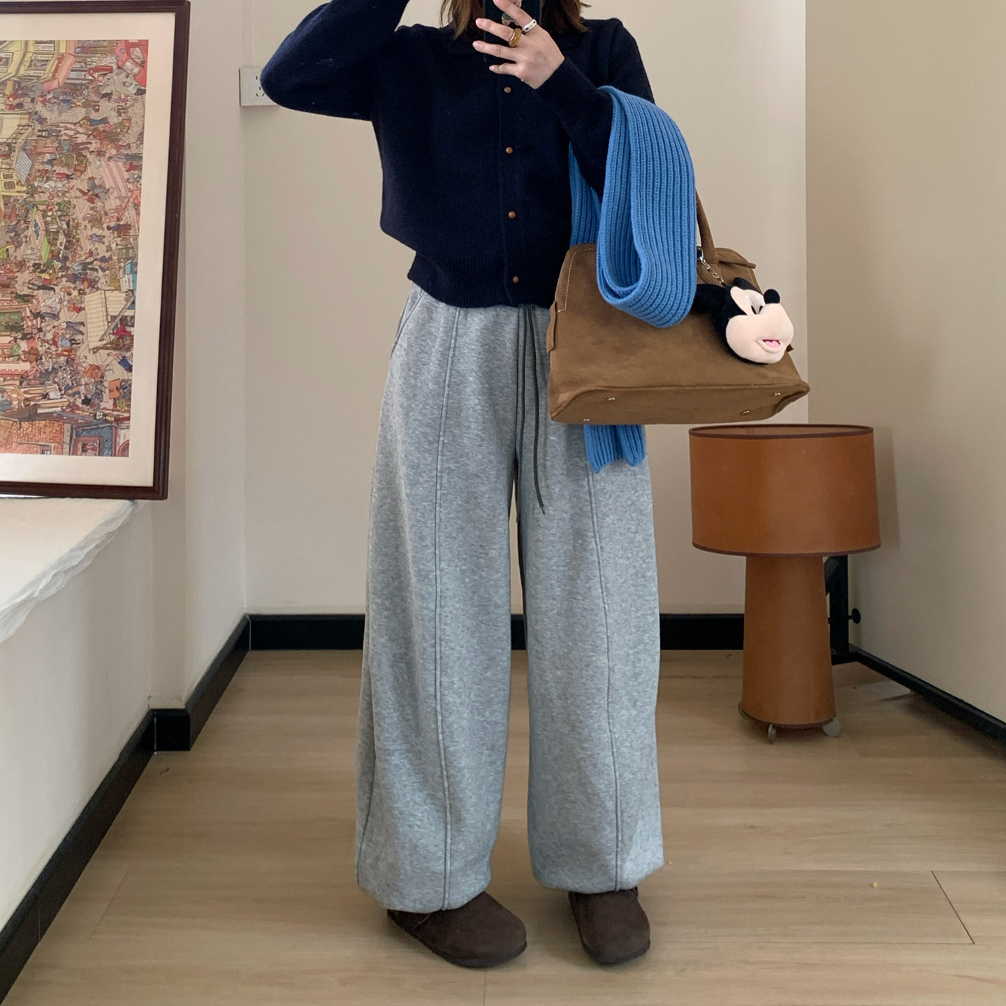 Omang桃喜 抽绳可束脚加绒加厚卫裤女冬季松紧腰百搭休闲运动裤,女装/女士精品,卫裤,淘宝优惠券,粉丝福利购,淘宝优惠卷