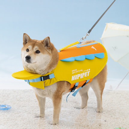夏季狗狗救生衣超强浮力狗泳衣小中大型犬金毛泰迪游泳宠物救生衣