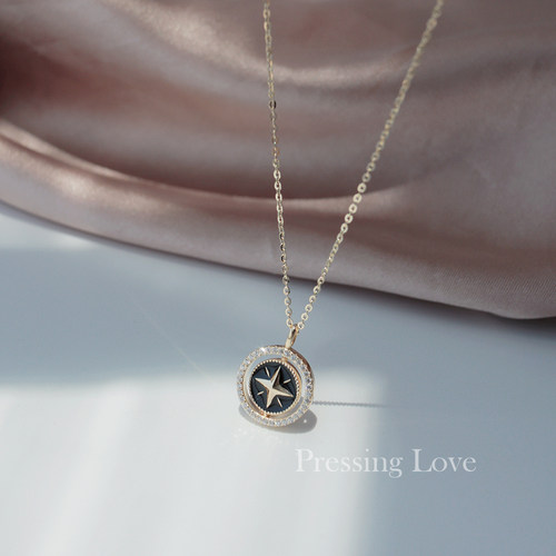 PressingLove一款两戴八芒星项链