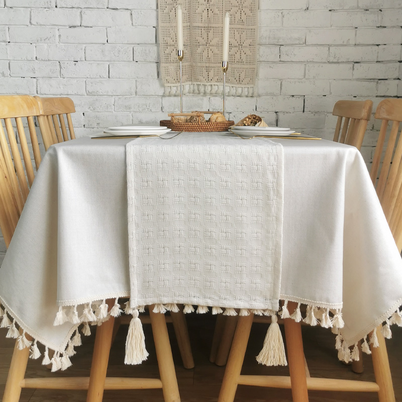 复古餐边柜餐桌茶几流苏奶油ins