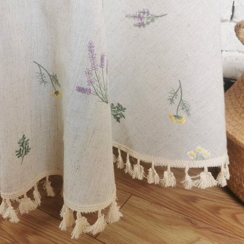 咖啡厅茶几刺绣布艺茶几露营