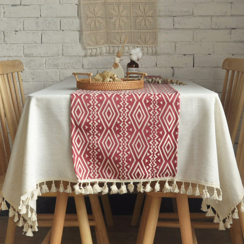 桌旗提花复古民族风餐桌茶几