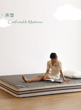 舍间乳胶成人床垫天然橡胶软垫双人家用1.8m席梦思3D椰棕软硬两用