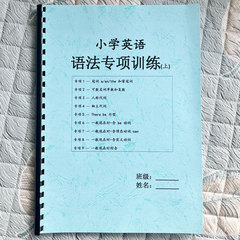 小学英语语法专项训练题作业本大全18大语法知识点总结归纳讲义