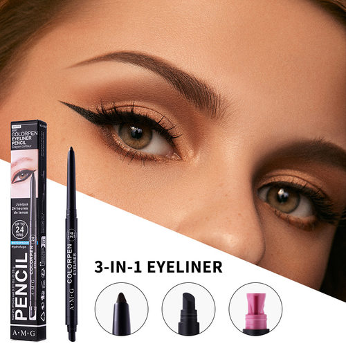 跨境专供爆款AMG眼线胶笔 新手好上手防水防汗顺滑不晕染Eyeliner