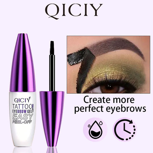 跨境专供爆款QICIY撕拉眉膏3色防水防汗浓密自然定型Eyebrow Tint