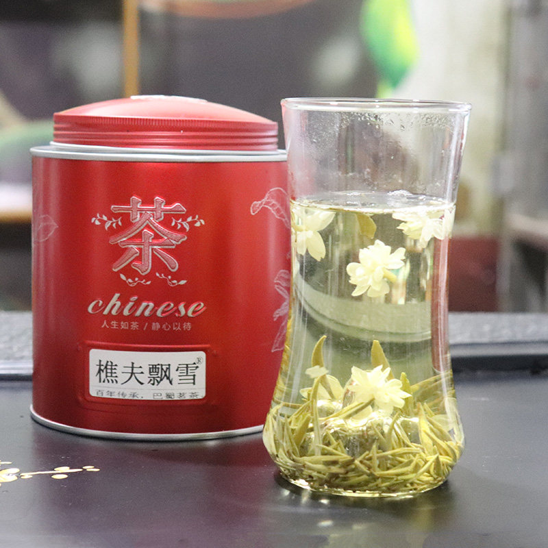 兰雪茉莉花银针罐装正宗四川雅安特级飘雪茉莉花茶浓香型2026新茶