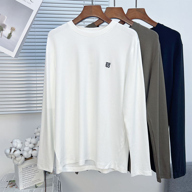 秋冬刺绣舒绒软糯磨毛长袖打底衫