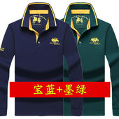 新款 t恤男翻领棉质春秋季 polo衫 宽松休闲大码 2025新款 打底衫 长袖