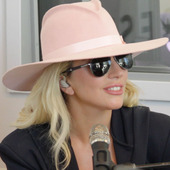 ladygaga同款 粉色帽子Joanne礼帽摄影造型道具拍照羊毛大檐毛呢帽