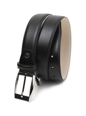 玛丽亚古琦意大利进口商务真皮针扣腰带男皮带头层牛皮