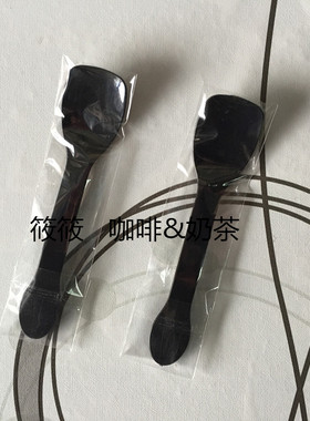 一次性塑料勺子 冰激凌羹 黑色小更 独立包装黑色MS3 100只