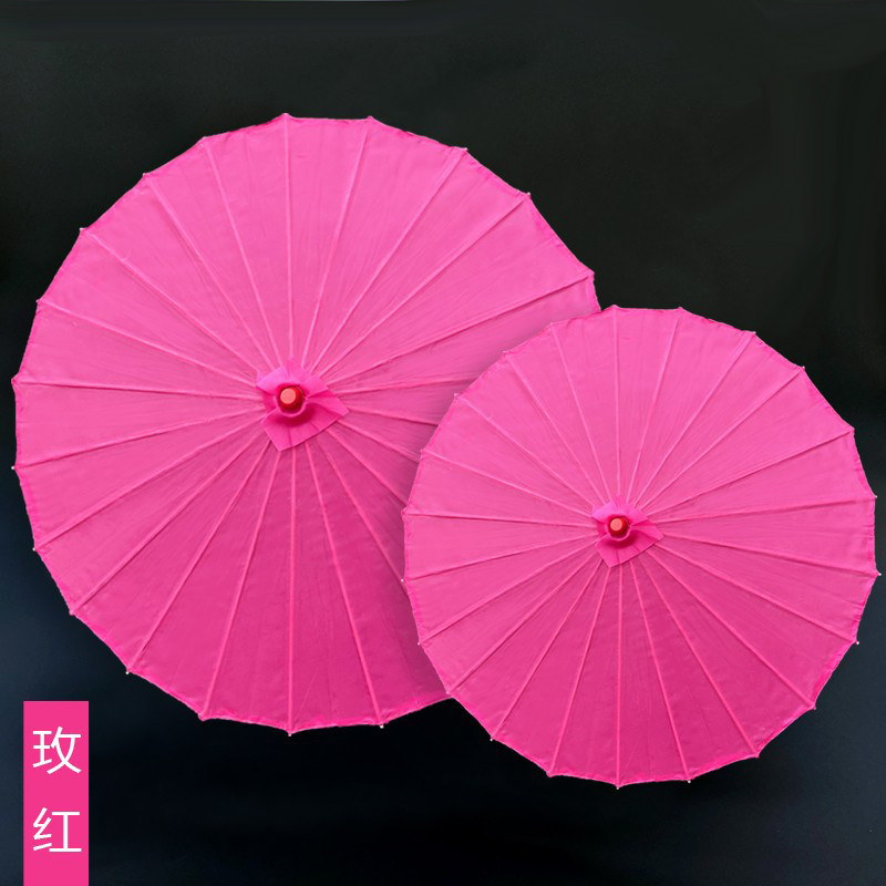 古商堂大号玫红色纯色绸布伞绢纱丝绸油纸工艺伞COS舞蹈演绎道具,家居饰品,工艺伞,淘宝优惠券,粉丝福利购,淘宝优惠卷