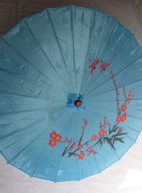 古商堂大号蓝色绸布伞 绢纱丝绸伞油纸伞工艺伞演绎舞蹈伞道具伞